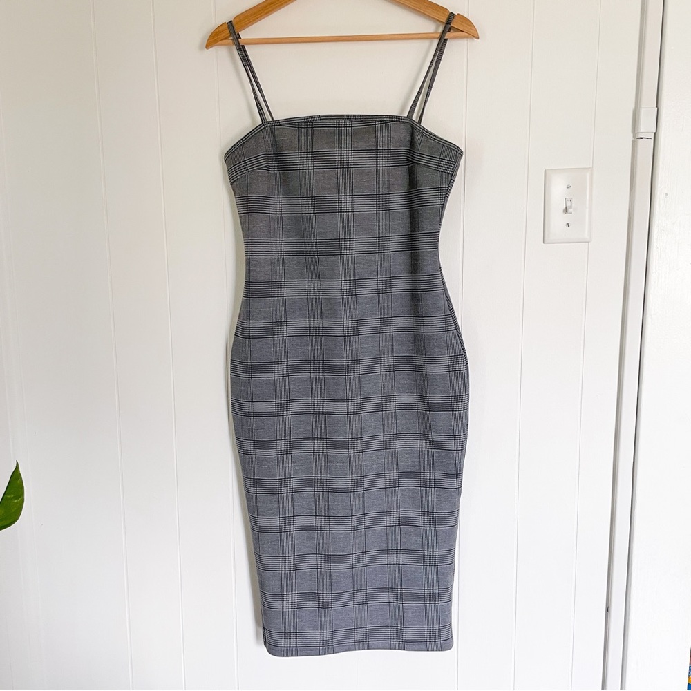 Shein Plaid Midi Dress